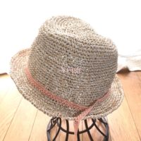 笹の糸を使った、夏帽子
