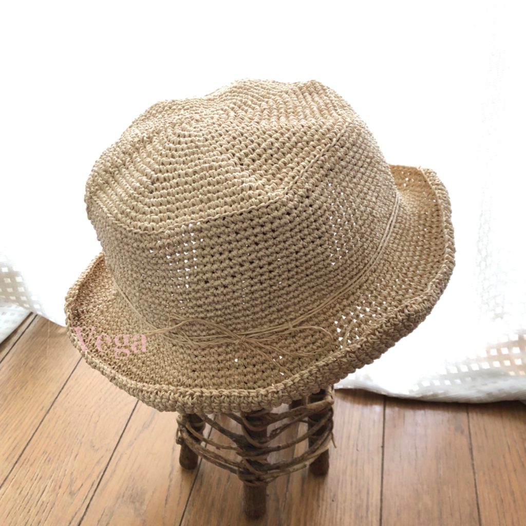 笹和紙の夏帽子