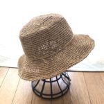 マイ夏帽子完成♪色はサンドベージュで、シンプルな感じ。
