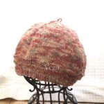 オーダー作品：コットン糸で編んだ、春色の柔らかなベレー帽。