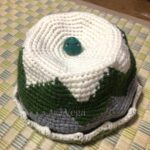 故郷のお山をイメージした、編み込みの帽子。憧れを、ようやっと実現しました。